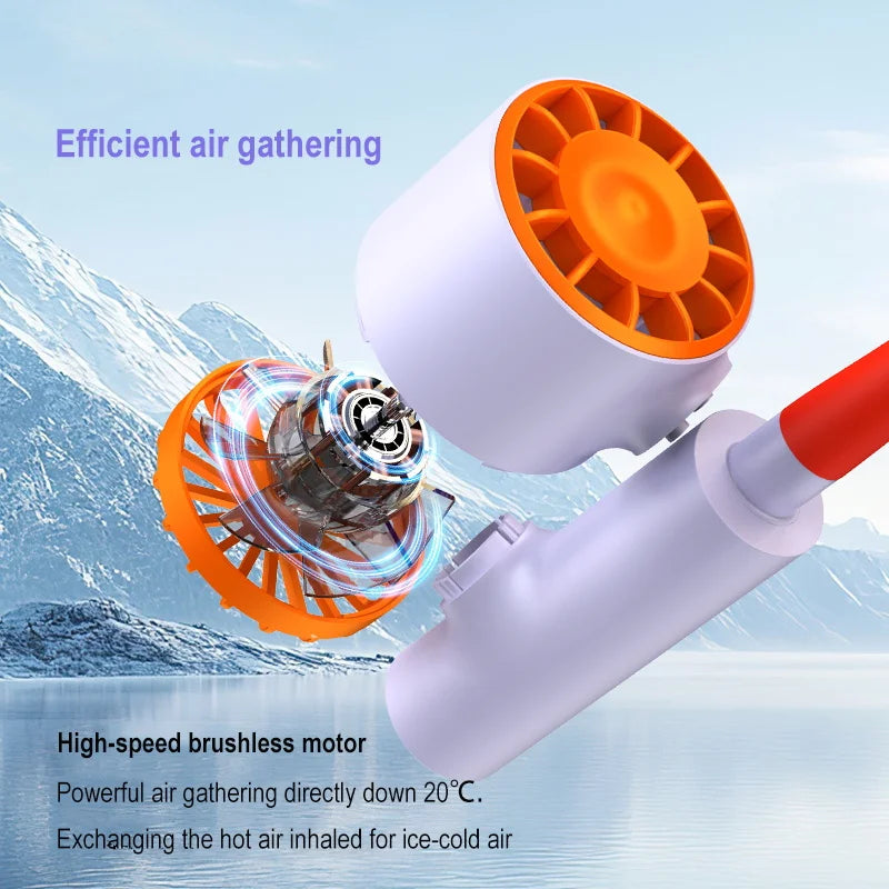 Viseći ventilator za vrat Tip C Punjenje 2400mAh Turbina Tiho