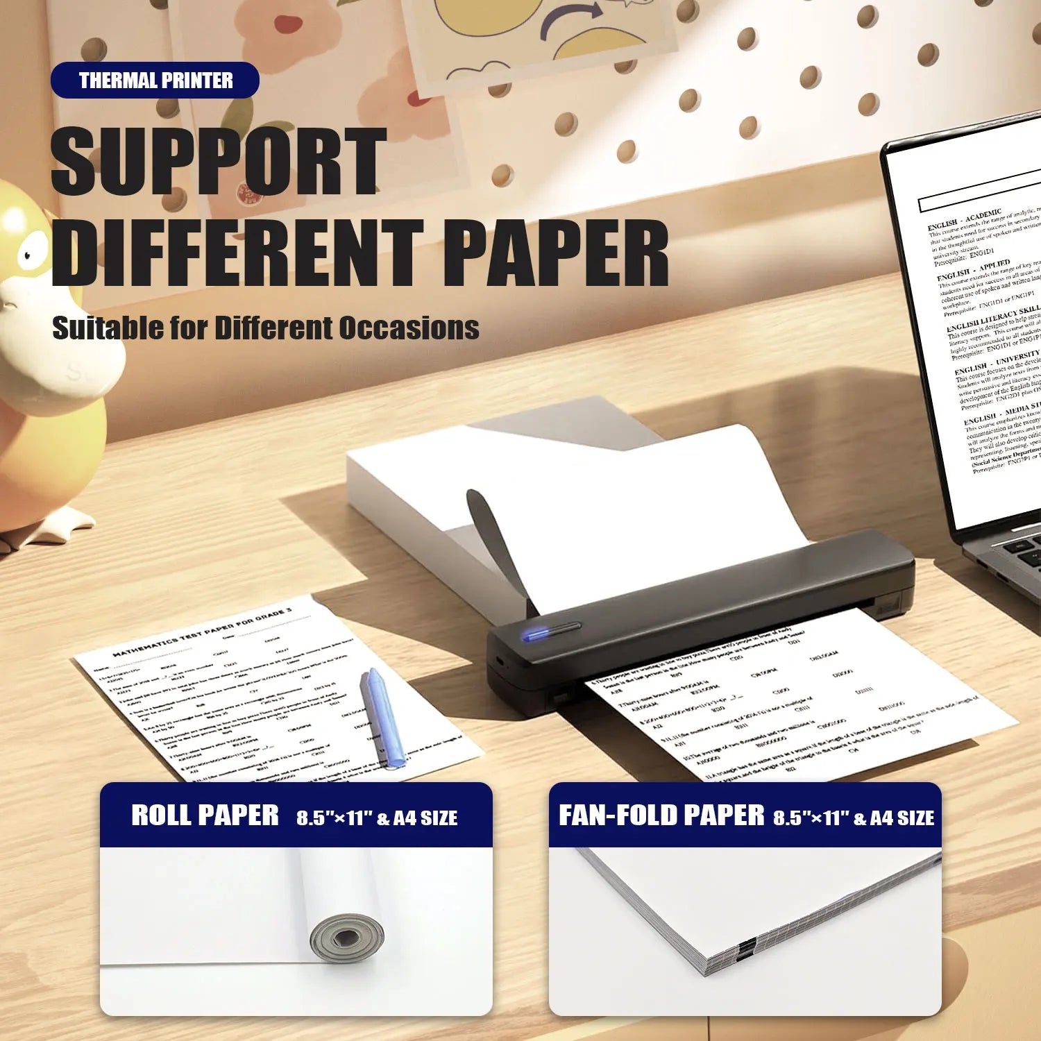 Portable A4 Thermal Printer &ndash; Bluetooth and App Connectivity