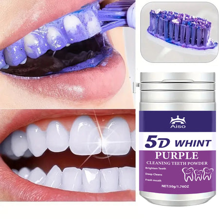 5D Purple Tooth Powder &ndash; Fresh Breath On-The-Go