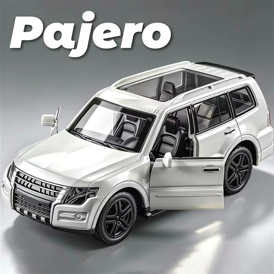 Mașină de jucărie din aliaj diecast cu caroserie pentru SUV off-road în scară 1:36 pentru Mitsubishi Pajero