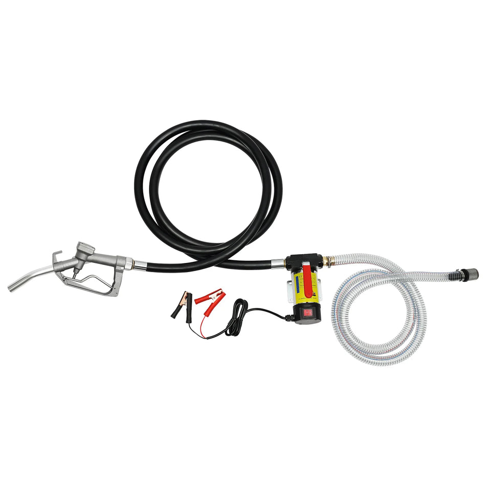 12V Selvprimende Diesel Pumpe Med Slange 7 Meter Løft 175W