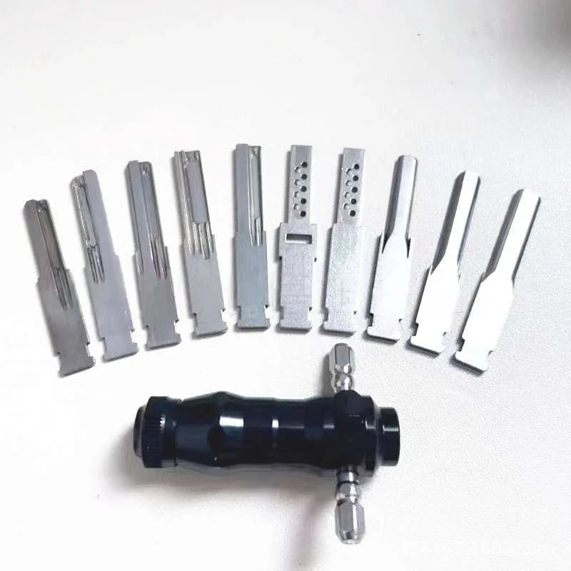 10-In-1 Tubular Lock Pick Set, Stainless Steel Picks for Locksmiths and DIY