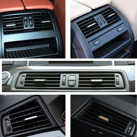 For BMW 5 Series F10 F11 520i 2010-17 LHD Car Front Rear Left Right Air Conditioning Chromed AC Vent Grille Outlet Cover Panel by InterCyprus Trading Ltd