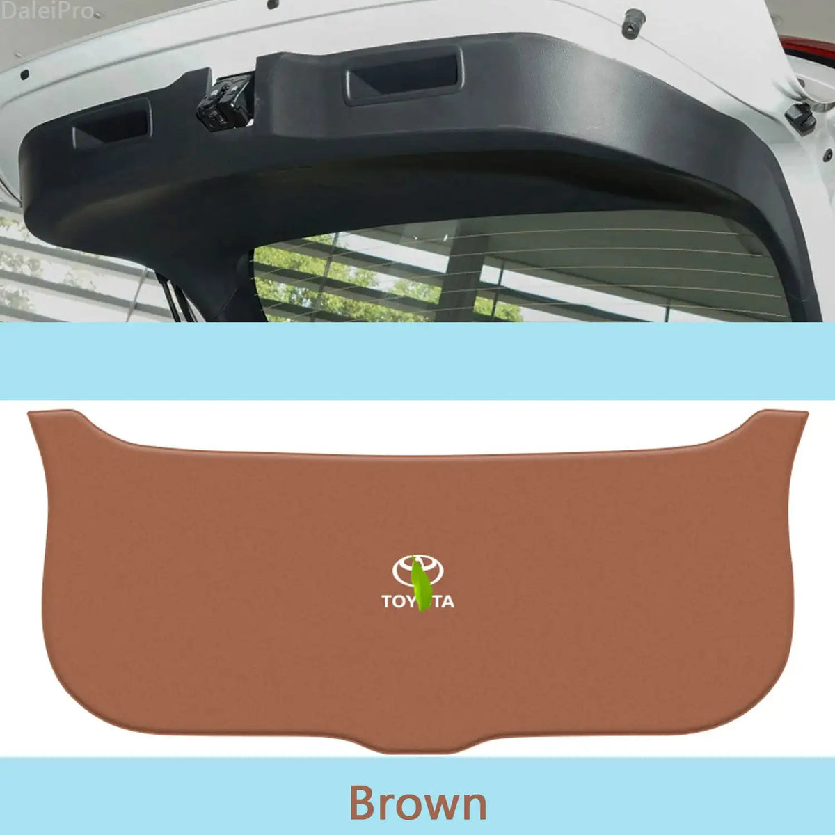 Leather Rear Trunk Anti Kick Mat For Toyota Venza 2022 2024 Brown