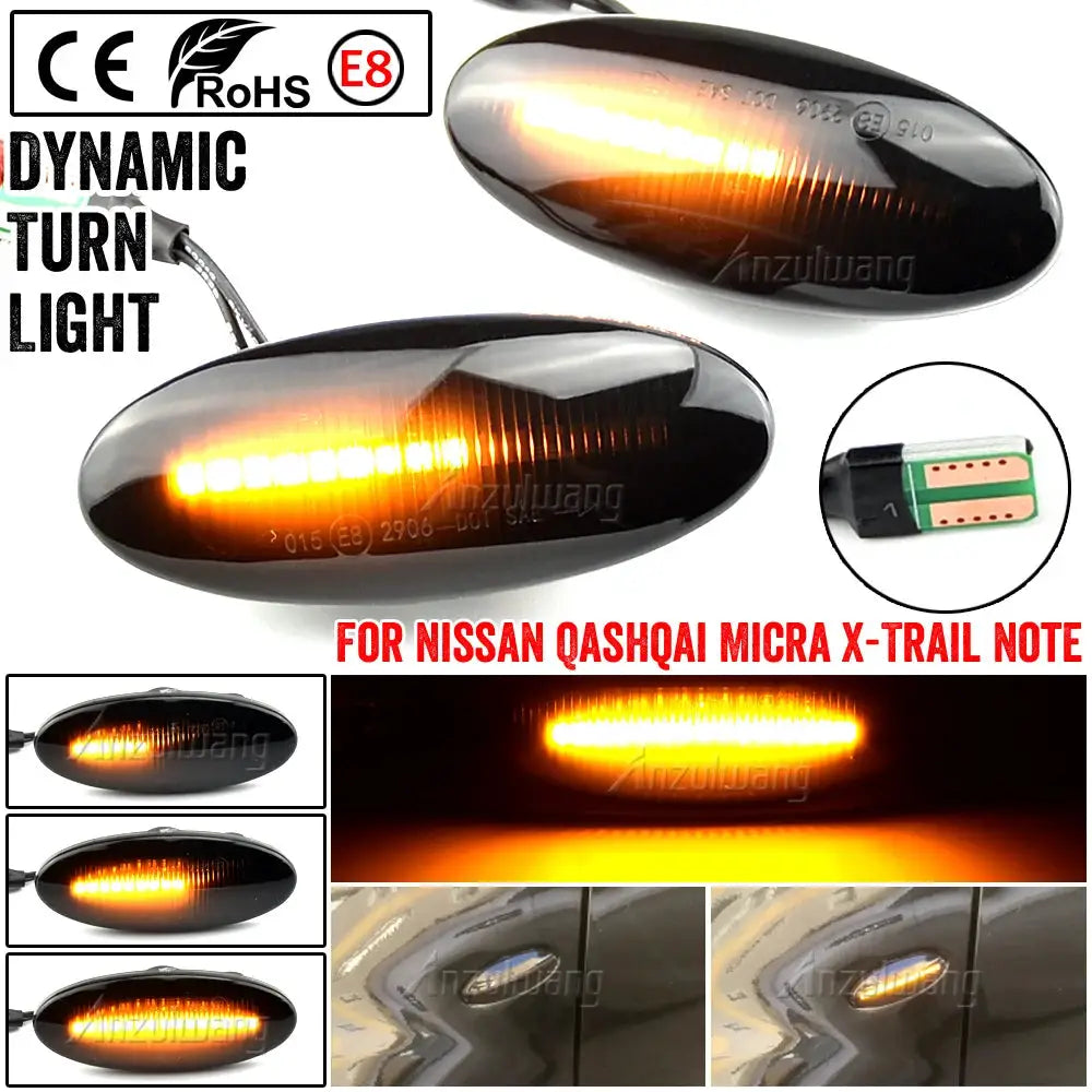 T10 LED Turn Signal Lights for Nissan Qashqai Juke Micra Note by InterCyprus Trading Ltd