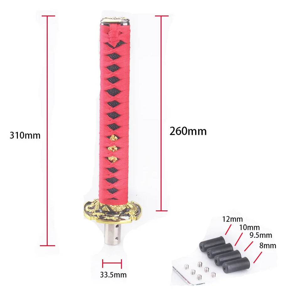 JDM Universalus Katana Pavarų Perjungimo Rankena 260MM su ABS Tekstilės Adapteriais