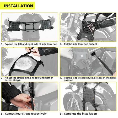 Rhinowalk Motorcycle Tank Bag Side Bag Hanging System Motor Fuel Tank Additional Side Bag Base Pad Motorcross Bag Base Accessory by InterCyprus Trading Ltd