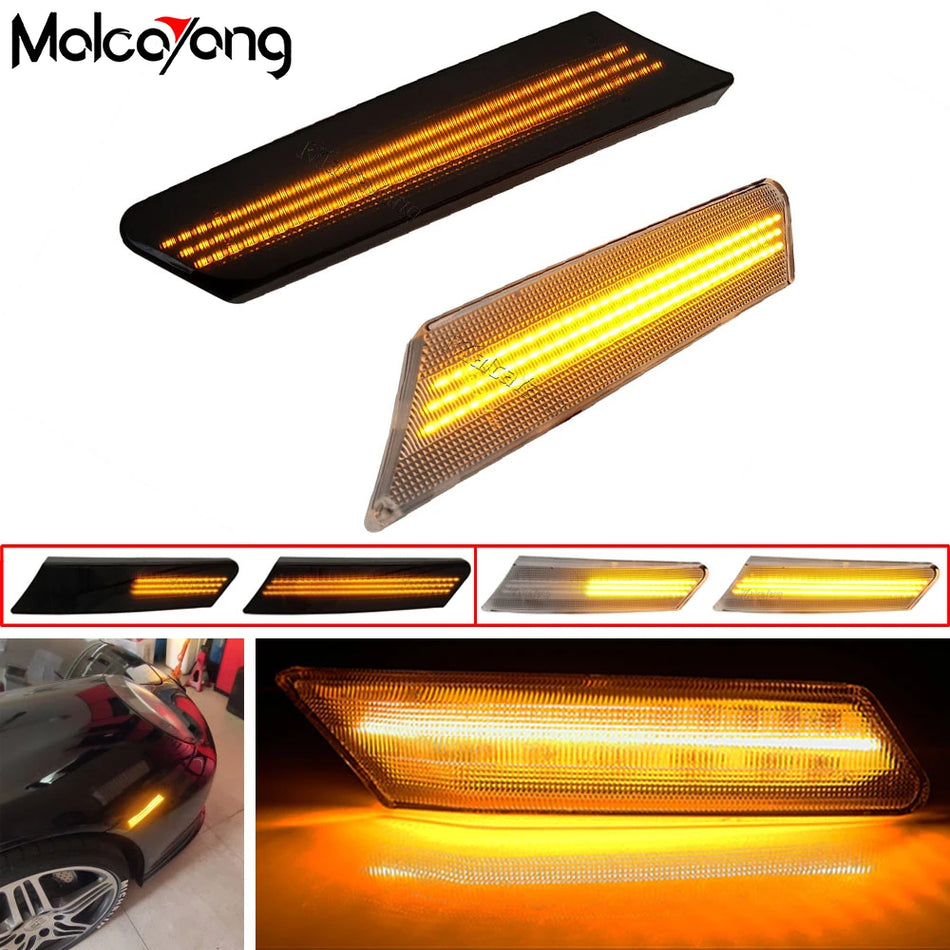 Luces de señal de giro LED en flujo para Porsche 911 Cayman Boxster 987