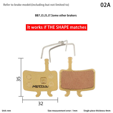 Copper Base Bike Brake Pads &ndash; Broad Disc Brake Compatibility 02A