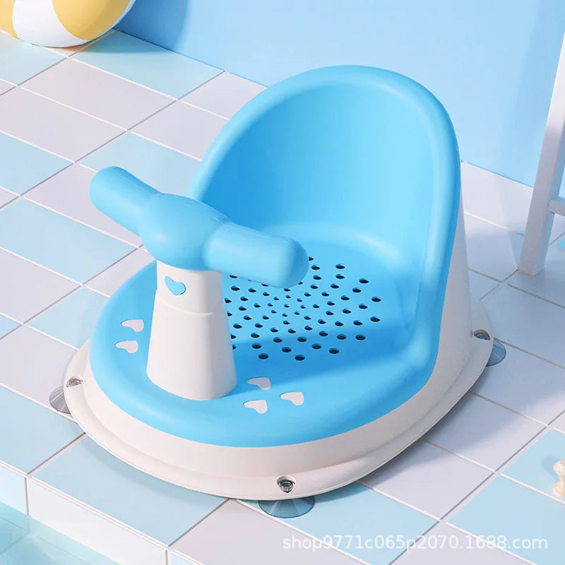 Children's Shower Seat &ndash; Portable and Safe Design Blue