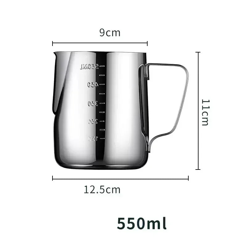 WUWANLI Coffee Latte Art Pitcher &ndash; Precision Control with Clear Scale 550ml