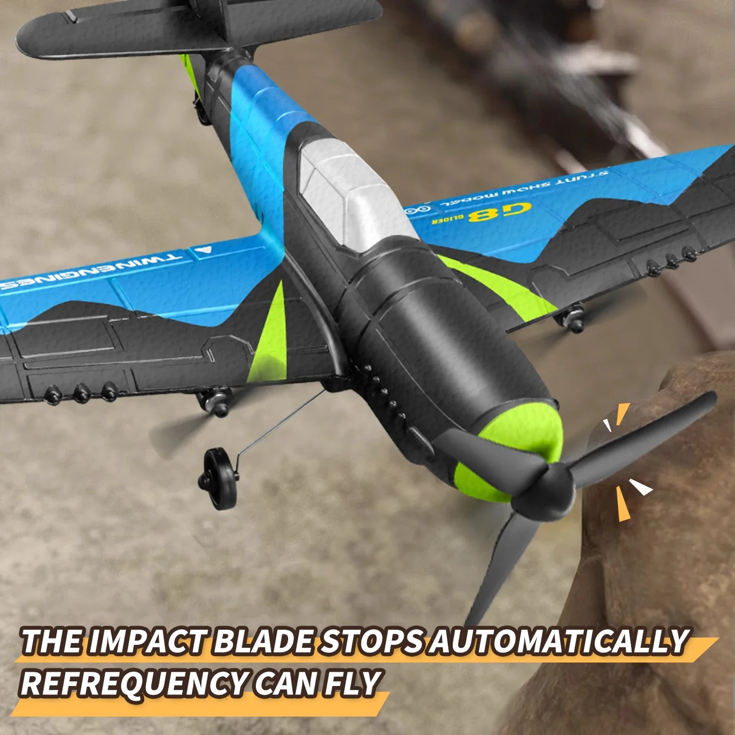 G8 RC Fighter Plane &ndash; LED Light 2CH Glider for Kids