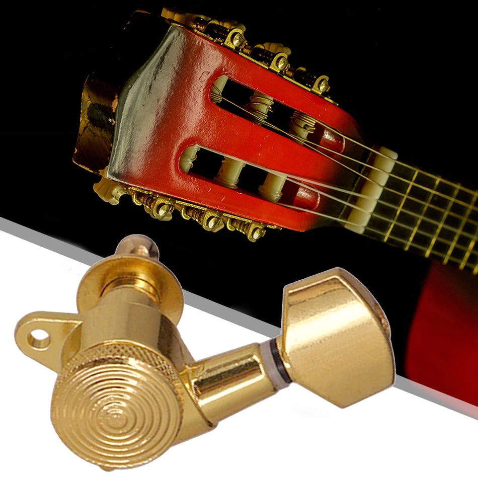 Locking Tuning Pegs for Acoustic Guitar, 6-Pack Machine Heads Replacement Parts