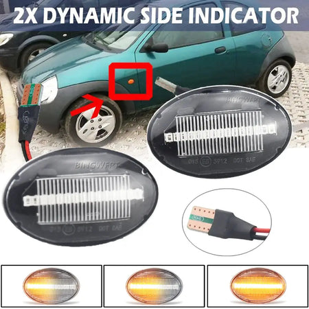 Turn Signal LED Side Marker Light Dynamic Blinker Indicator For Ford Fiesta MK3 MK4 KA Mondeo MK1 Transit Tourneo MK6 MK7 by InterCyprus Trading Ltd