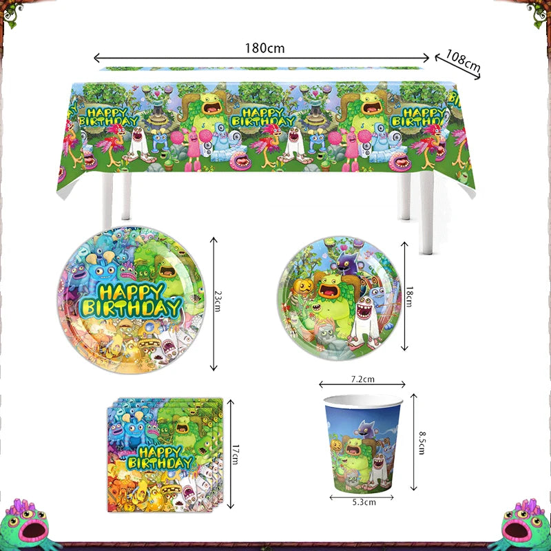 My Singing Monsters Birthday Party Decorations &amp; Tableware
