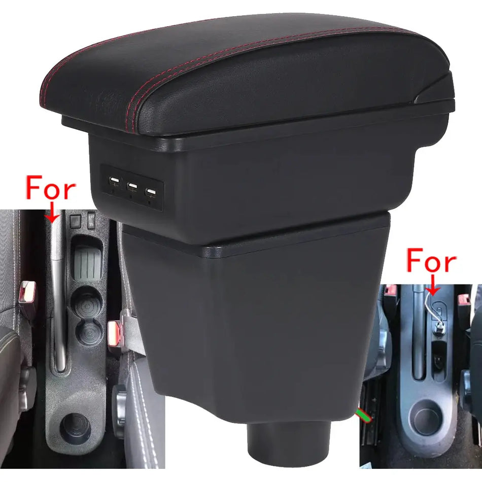 Leather Center Armrest With Storage Box For Renault Clio 4 Captur Clio III by InterCyprus Trading Ltd