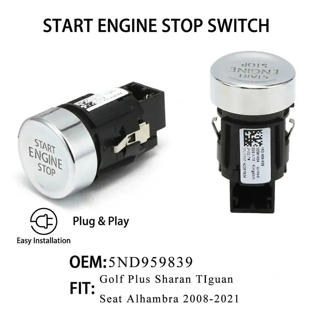 Automatic Start Stop Switch Plastic for VW Golf Sharan Tiguan Alhambra by InterCyprus Trading Ltd