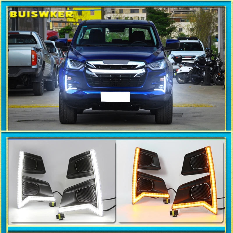Dynamisk Vändsignal Vattentät DRL LED-lampa 12V Isuzu D Max