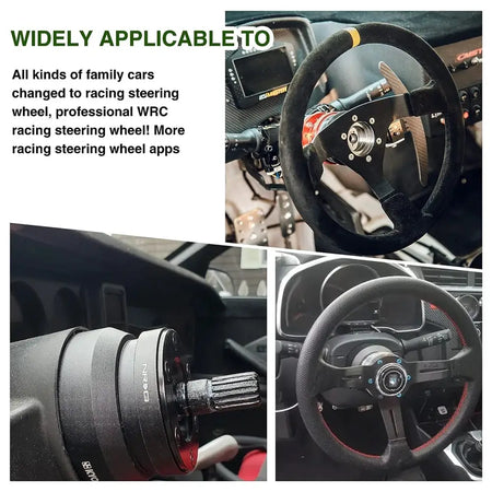 Universal Racing Aluminum Steering Wheel Quick Release Hub Kit Wheel Hub Adapter For 6 hole Steering Wheel Hub by InterCyprus Trading Ltd