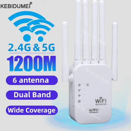 1200Mbps Dual Band WiFi Repeater 2.4G 5G &ndash; Long Range Boost