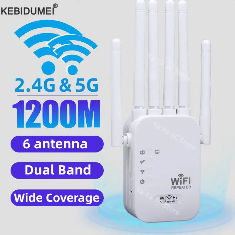 1200Mbps Dual Band WiFi Repeater 2.4G 5G &ndash; Long Range Boost