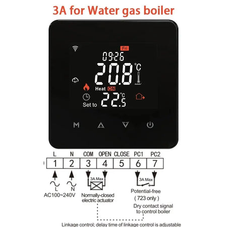 Tuya Smart Home Thermostat &ndash; WiFi Temperature Control Gas Boiler.Black