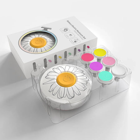 Electric Baby Nail Care Trimmer with 6 Grinding Heads for Infants and Kids white