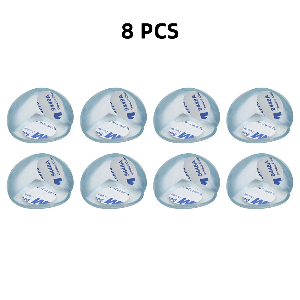 Transparent Baby Safety Silicone Corner Protectors 8PCS Round Shaped
