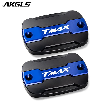 Yamaha TMAX Brake Fluid Tank Cap &amp; Filler Cap Set by AKGLS two blue