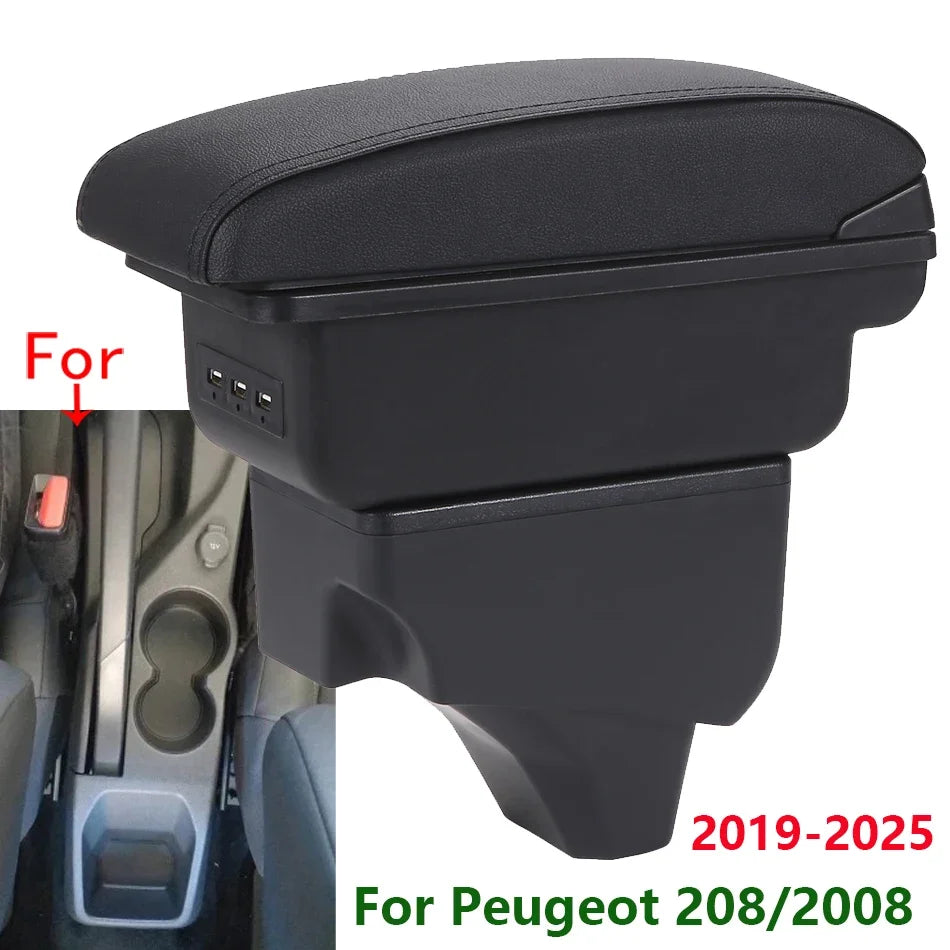 Middenconsole Armsteun Box voor Peugeot 208 2008 2019-2024