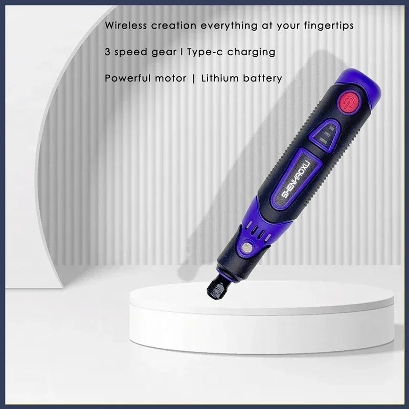 SHENHAOXU Cordless 3-Speed Mini Rotary Tool Grinder for Home DIY
