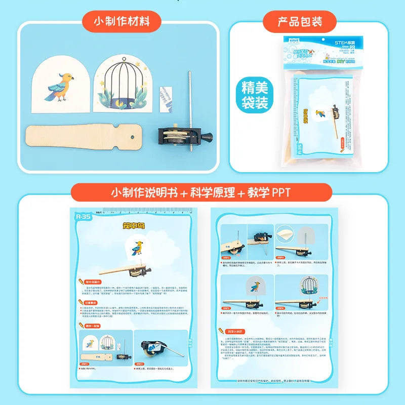 DIY Käfigvogel STEM Kit Bildungswissenschaftsspielzeuge für Kinder