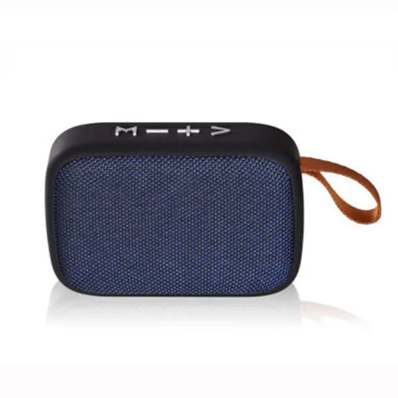 Fomscvka Mini Fabric Wireless Bluetooth Speaker with HiFi 3D Stereo Blue