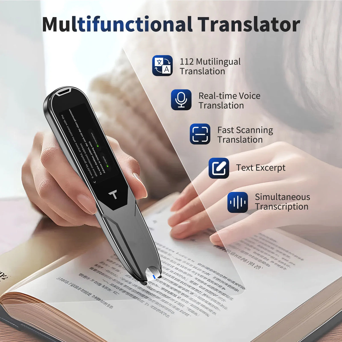 X10 Portable Scanning Reading Pen Translator - 112 Languages, WiFi, Smart Dictionary X10