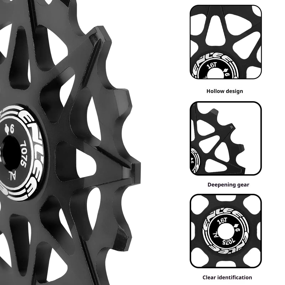 ENLEE Ceramic Pulley 10/12/14/16 Teeth Forward and Reverse Bike Rear Derailleur Pulley Fits Mountain and Road Bikes by InterCyprus Trading Ltd