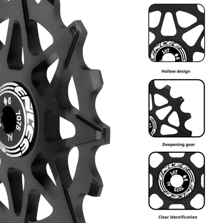 ENLEE Ceramic Pulley 10/12/14/16 Teeth Forward and Reverse Bike Rear Derailleur Pulley Fits Mountain and Road Bikes by InterCyprus Trading Ltd
