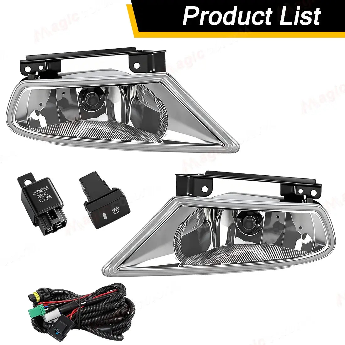 Fog Lamps For Honda Odyssey 2005 2006 2007 Daytime Running Front Bumper Halogen Foglights with Wire Switch Frame Car Accessories by InterCyprus Trading Ltd