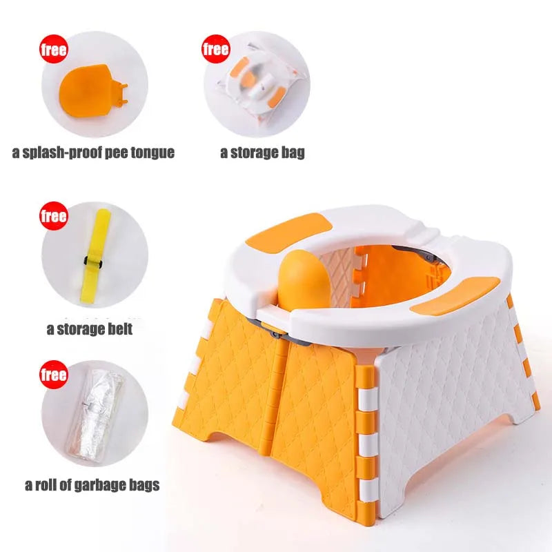 Portable Potty Child Urinal &ndash; Convenient Travel Solution for Potty Training Orange