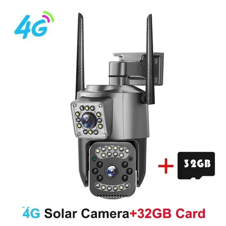4G Sim Card Camera 8MP 4K Dual Lens IP PTZ &ndash; Night Vision