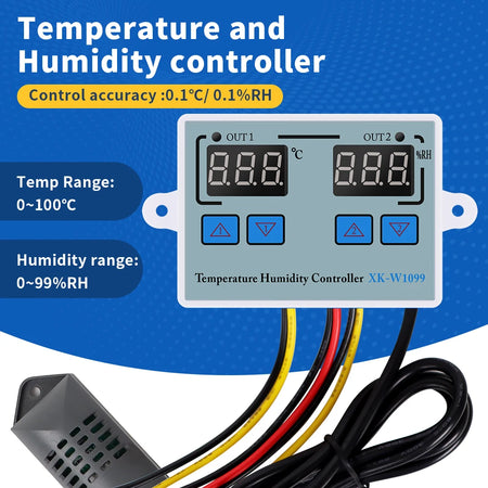 XK-W1099 - Dual Display Temperature Humidity Control