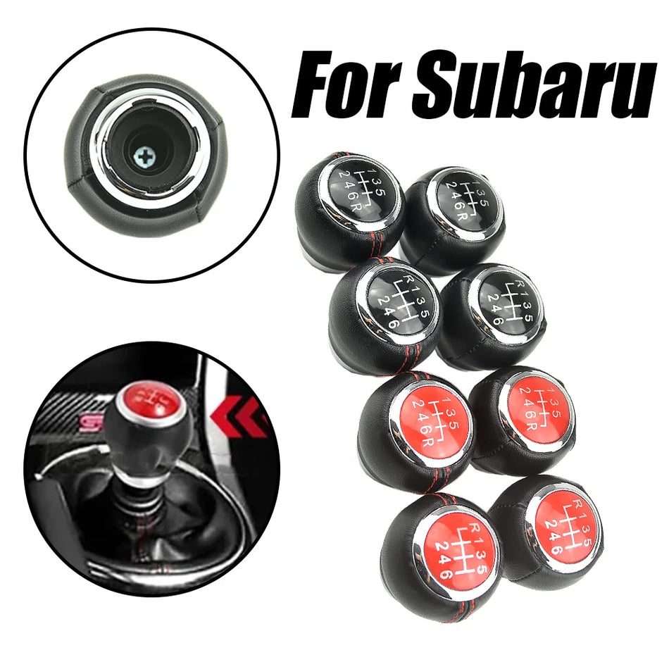 Palanca de cambios de cuero para Subaru Outback Legacy Forester Impreza STI WRX