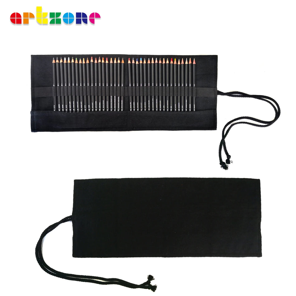 Kawaii Canvas Wrap Pencil Bag