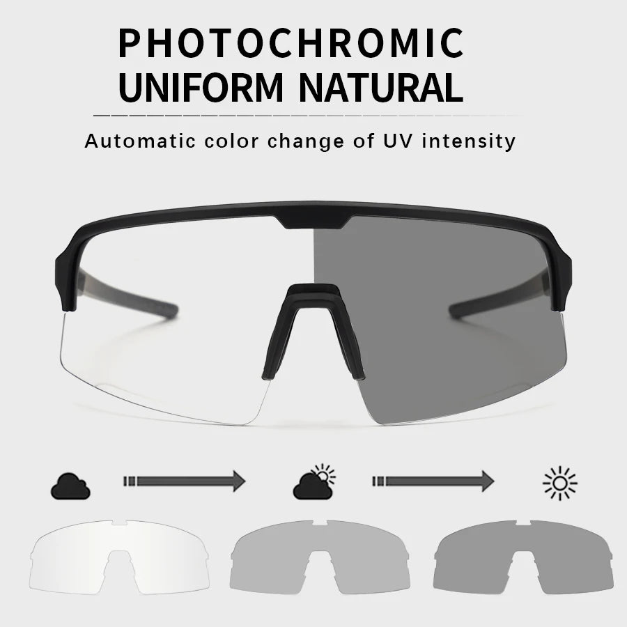 ELICIT Photochromic Sports Cycling Glasses &ndash; Anti-Glare and UV Protection