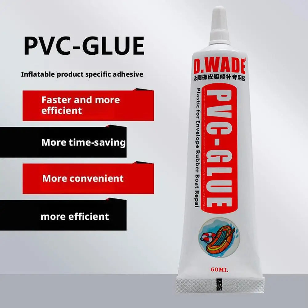 60ML PVC Adhesive Inflatable Boat Repair Glue SUP Repair Glue Tubes Inflatable Boat Paddle Board Kayak Tube Repair Glue