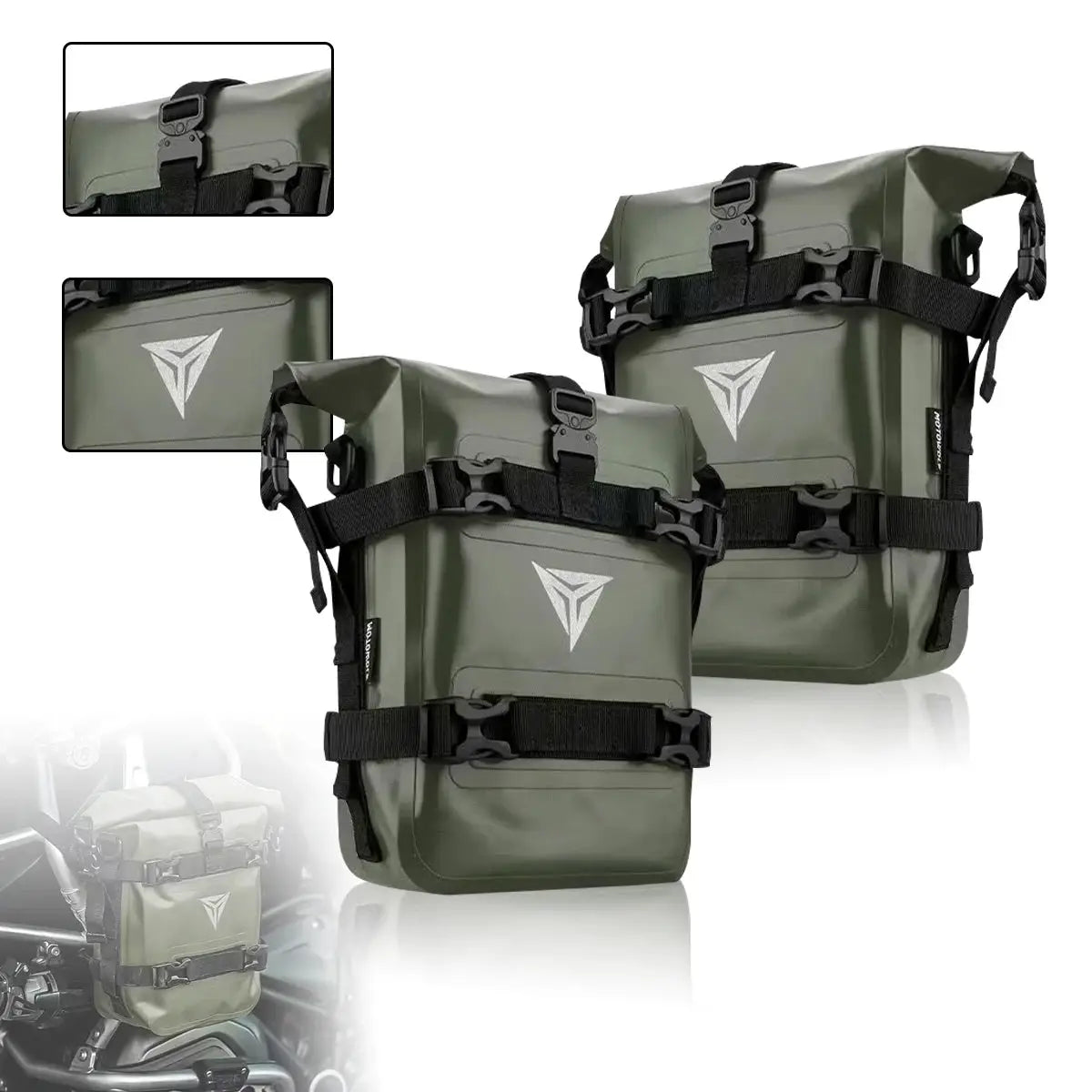 Universal Motorcycle Tool Bags Motorbike Crash Bar Bag Adventure Waterproof Moto Side Backpack Saddlebag 3 Color by InterCyprus Trading Ltd