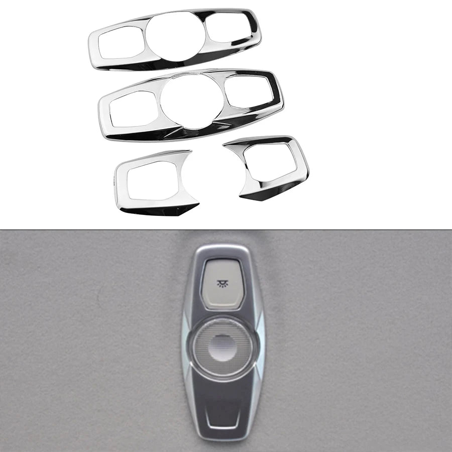Luci di lettura adesivi decorativi in cromo per Ford Focus MK3 MK4 compatibili con Kuga Escape Mondeo Everest