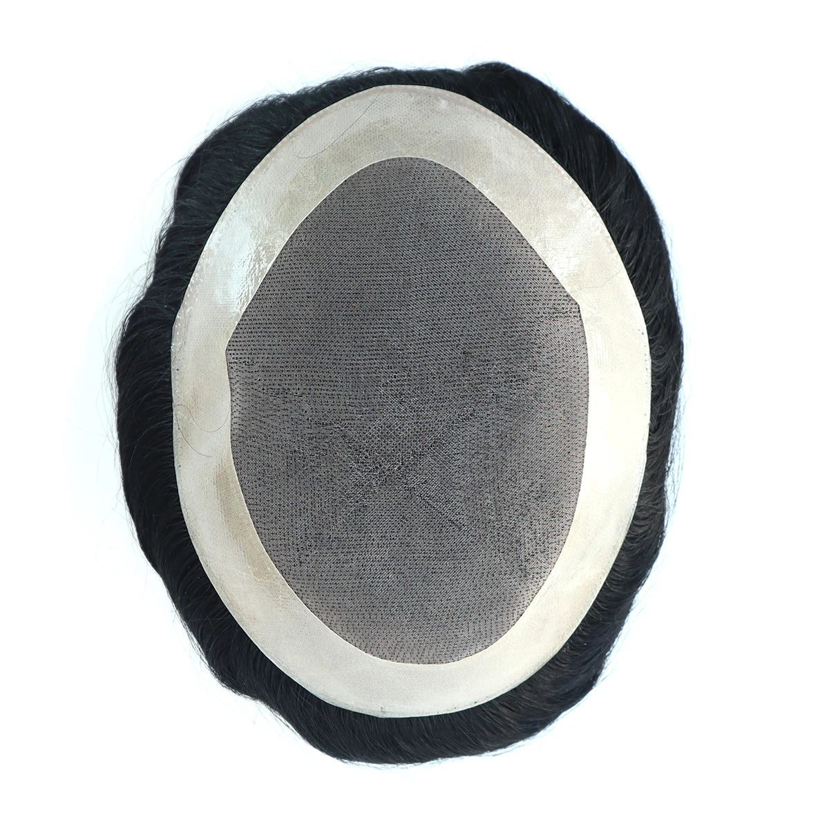 Hywel 6 Inch Fine Mono Men's Toupee - Natural Black Hair Replacement System