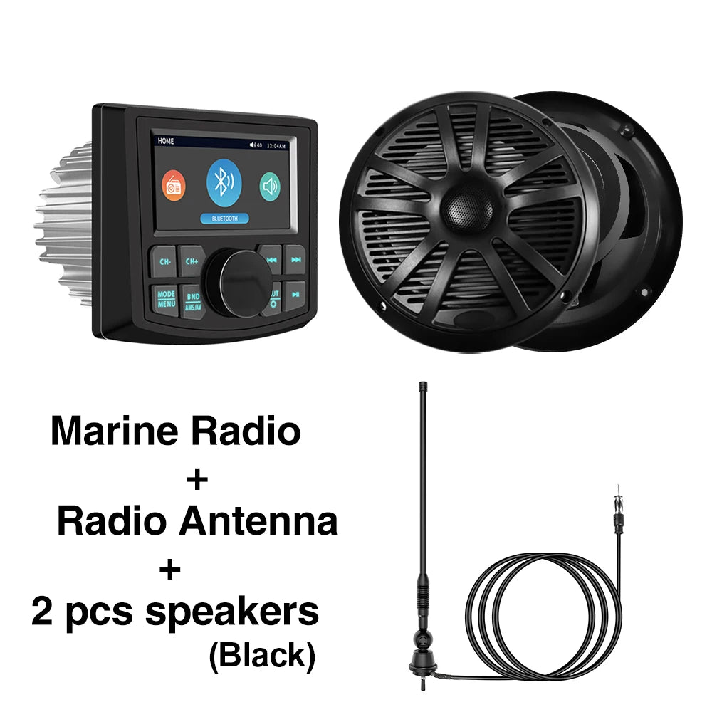 MP5 Radio MS-52RV-1 &ndash; Waterproof IPX5 Bluetooth Receiver Radio Black Ant