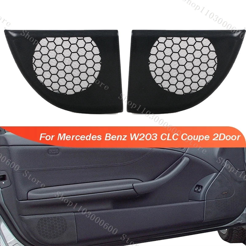 Black Plastic Door Speaker Trim Cover for Mercedes Benz W203 CLC