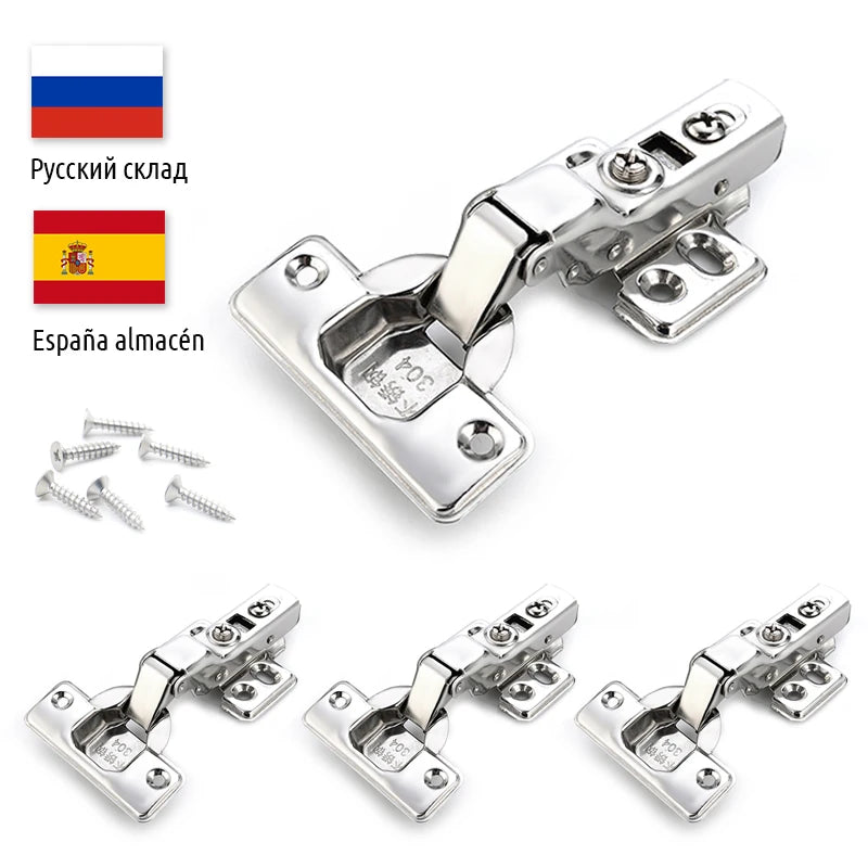 KAK Stainless Steel Hydraulic Cabinet Door Hinges 4 Pack